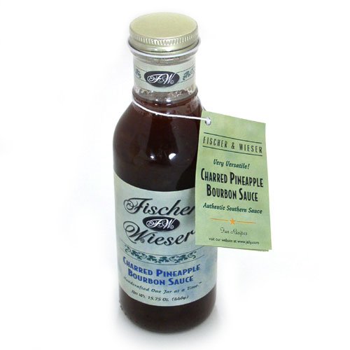 Fischer & Wieser Specialty Alimentos carbonizados Bourbon Salsa, Piña, 15,75onza