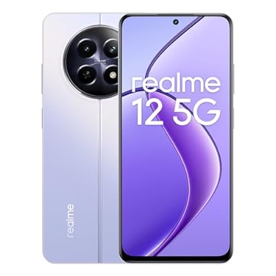 realme 12 Teléfono Móvil 5G  8+256GB  108 MP para Retratos nítidos  Pantalla FHD+ fluida a 120 Hz  MediaTek Dimensity 6100+ 5G  Gran batería de 5000 mAh  Carga SUPERVOOC de 45 W  Morado