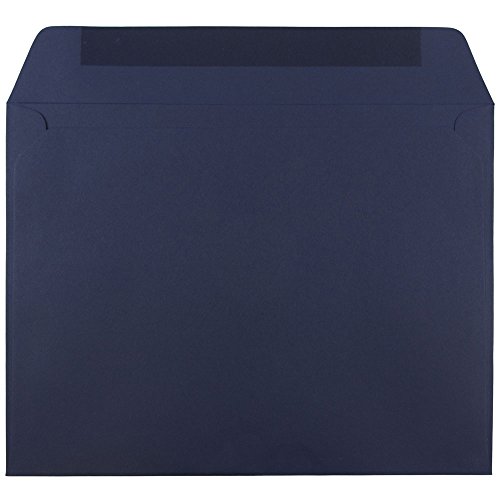 Jam Paper 9 X 12 Booklet Premium Envelopes - Navy Blue - 50/Pack #TOP1
