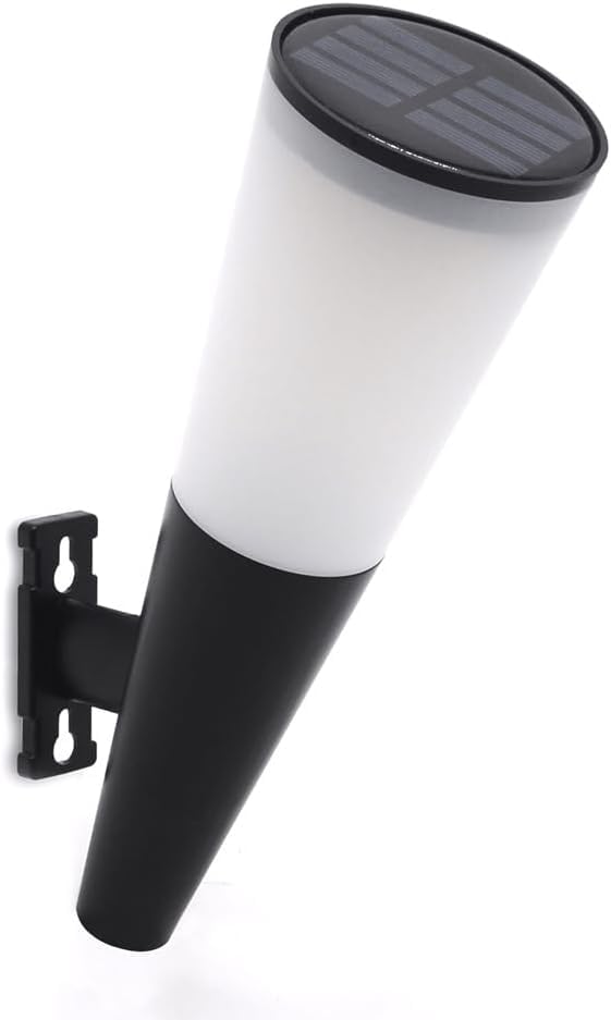 LED IP65 Modern Outdoor Wall Sconce Retro Porch Patio Lights Solar Wall Light Middle Ages Black Wall Lamp Waterproof Lamp Landscapes Lighting Fixture for Wall Patio Garden Yard Fence Garden