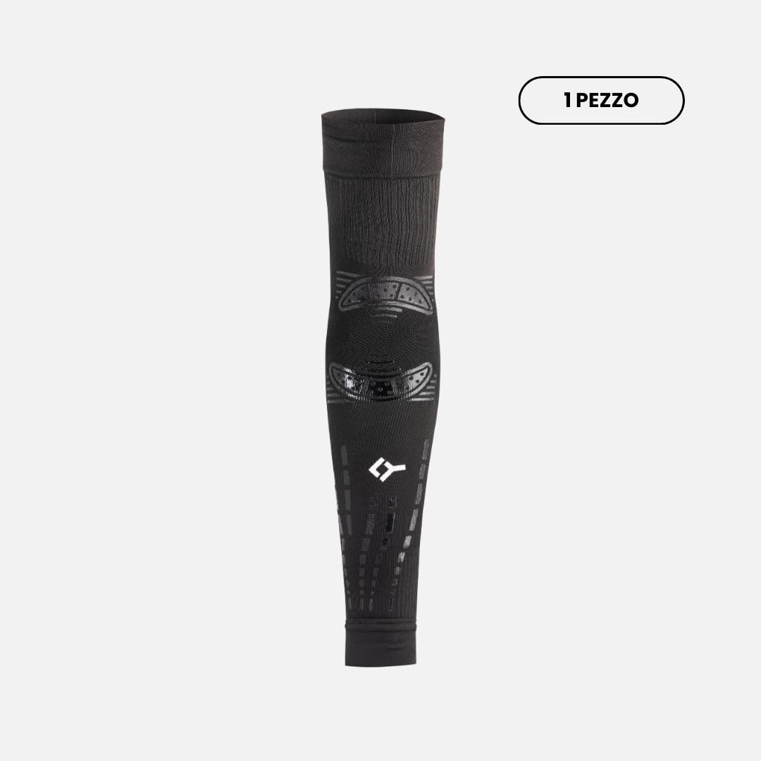 FLOKY 1pc No Strain Evolution Multisport Sleeve Tennis, Padel, Basketball - Reduziert Vibrationen, stützt Ellenbogen und Unterarm - Kompressionsmanschette stabilisiert Sehnen und Muskeln - Schwarz XXL