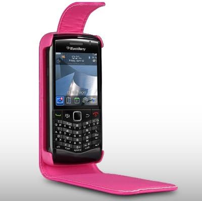 BLACKBERRY 9105 PEARL HOT PINK SOFT PU LEATHER FLIP CASE / POUCH / WALLET / COVER, BY CELLAPOD CASES