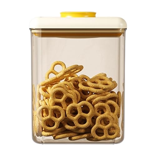 Qcbuegof Rectangular Prensa Sellado Vacío Alimentos Contenedores de Almacenamiento de Plástico Herméticos Organizadores de Cocina con Diseños Apilables 4 Tamaño