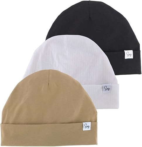 Gorro de Jersey para Bebés Recién Nacidos Niños y Niñas con Forro de Satén Sedoso Gorros Boina Niños Pequeños Bebés Niños Pequeños Gorros
