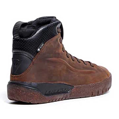 Dainese Metractive D-WP Shoes, Leather Waterproof Motorcycle Sneakers, Men, Brown/Natural-Rubber, 42 - Image 3