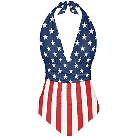 YEXIATODO Women's Stylish American Flag Swimsuit Cover