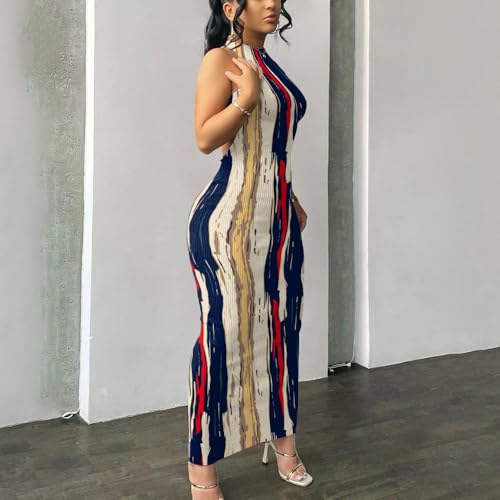 Image of Nimsruc Women Summer Sexy Bodycon Maxi Dress Casual Long Dresses