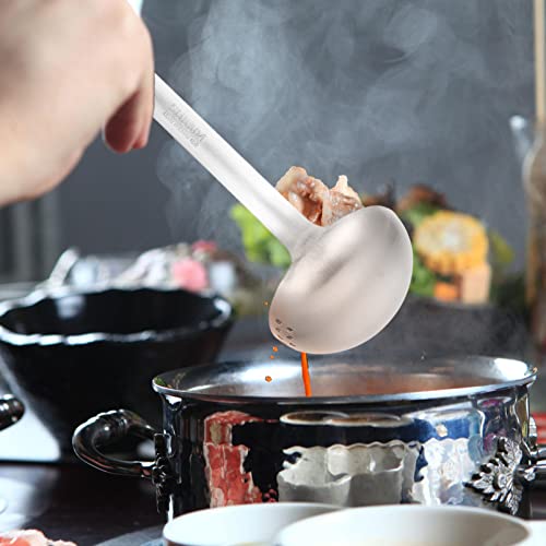HEMOTON Concha De Sopa De Aço Inoxidável Dupla Utilização Colheres de Sopa Coador Coador Panela Quen