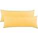 aqua-textil Lote de 2 Fundas de Almohada para cojín de posicionamiento Lateral/de Lactancia, 40 x 145 – con Cierre de Cremallera – 100% algodón – Classic Line 0010095 Crema/Amarillo