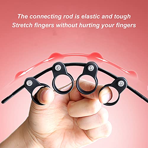 Finger Expander für Gitarre, Musikinstrument, Finger Expansionstraining, Fingerspitzen Stretch Trenner, Hilfswerkzeug (Schwarze große Größe (einstellbare Spanne))