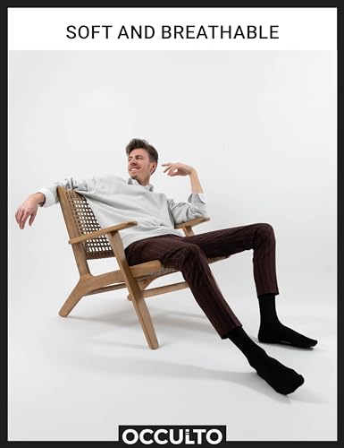 Men Black Dress Socks Pack of 10, Pack of 20 (Model: Hermann)3