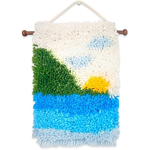 HAND U JOURNEY Sunrise Knüpfhaken-Set, Tapisserie, DIY-Kit mit 16,8 x 23,9 cm Muster für Erwachsene oder Kinder Handarbeiten Cover