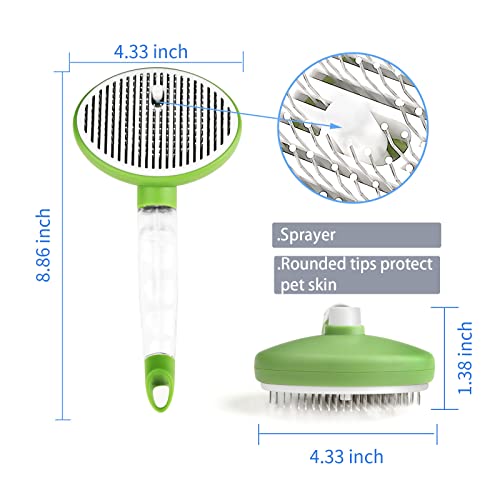Dog Brush Detangling Cat Brush for Shedding and Grooming Self Cleaning Slicker Brush with Sprayer Gently Remove Loose… - Image 7