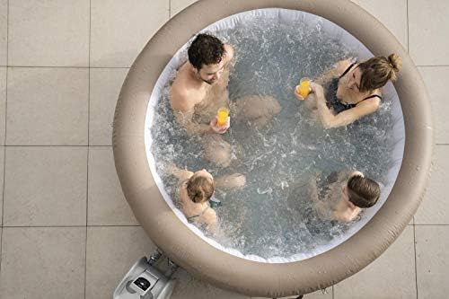 Lay-Z-Spa Palm Springs Hot Tub, 140 Inflatable Spa with Freeze Shield Technology, Beige, 4-6 Person