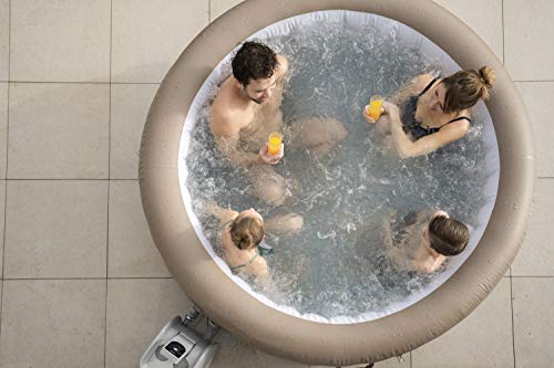 Lay-Z-Spa Palm Springs Hot Tub, 140 Inflatable Spa with Freeze Shield Technology, Beige, 4-6 Person Lay-Z-Spa Palm Springs Hot Tub, 140 Inflatable Spa with Freeze Shield Technology, Beige, 4-6 Person