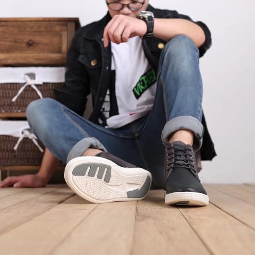 Image of Arkbird Casual Sneaker Boots, High-Top Sneakers Lace-up Leather Chukka Shoes for Men