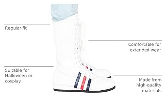 Rocky Boxing White Costume Boots Cosplay