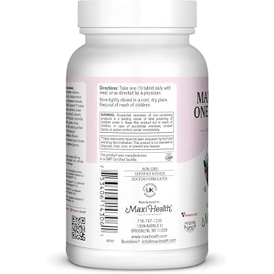 Maxi Health Prenatal Vitamins for Women One Daily Prenatal Vitamins with Iron, Folate, Choline, Vitamin D3, and Essential Nutrients High Absorption prenatals Supplement 60 Day Supply
