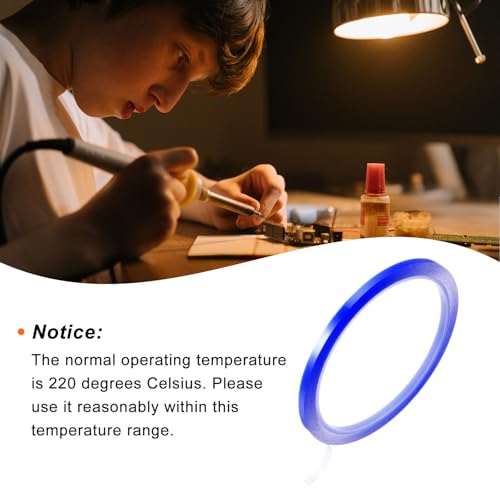 Image of HARFINGTON 4 Rolls Heat Tape High Temperature Heat Resistant Tape 4mmx33m(108ft) Sublimation Thermal Heat Transfer Tape for Sublimation Press No Residue, Blue