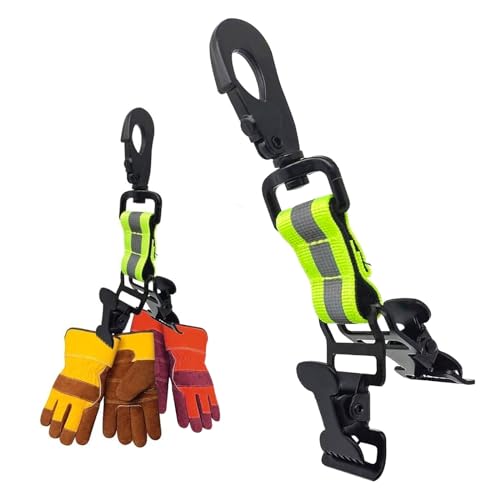 NICKLIN Porte Gants de Travail Pompier,Mousqueton Double Glove Clips de Pompiers,Porte Gants Pompier Réfléchissant Pour Accrocher Dants,Serviettes,Casques...