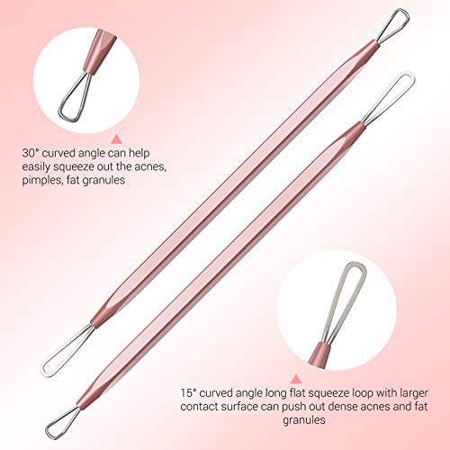 Melodysusie Blackhead Remover Pimple Popper Tool Kit Professional Blackhead Extractor Tool For Nose Face, Stainless Comedone Extractor, Blemish Whitehead Popping Tool With Portable Metal Case #TOP4