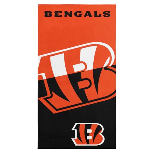 Image of Northwest NFL Cincinnati Bengals Microfiber Beach Towel, 30 x 60 Inches - Quick Dry, Sand Resistant, Lightweight, Highly Absorbent, Incisor Design