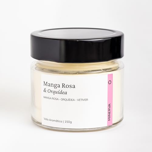 MINERVA - Vela Aromatica Perfumada Atomatizada Aroma de Manga Rosa e Orquidea - 150g