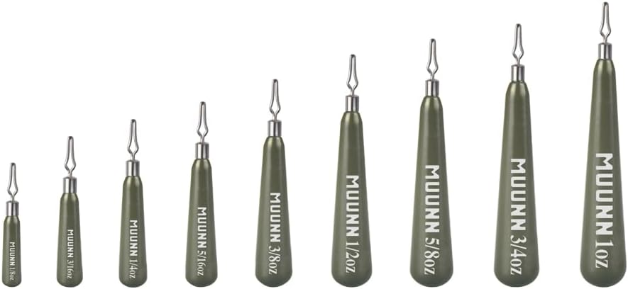 Tungsten Drop Shot Rig Weights, 10Pcs Drop Shot Weights Tungsten Fishing Sinkers, More Compact Than Lead Weights, Quick Attach Connect(Green Pumpkin,1/8oz)