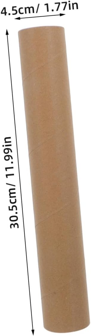 TEHAUX 12pcs Kraft Paper Mailing Tubes with End Caps, Heavy-duty Cardboard Cylinder Poster Storage Tubes for Shipping and Organizing Crafts and Papers, Space-saving Protective Design