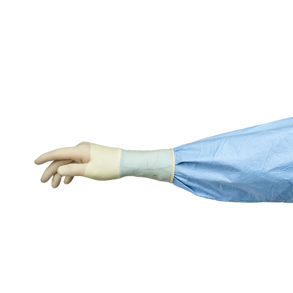 HALYARD Surgical Gloves Sterile Polyisoprene/Neoprene Hybrid Individually Wrapped Pairs Powder Free Medical Disposable Gloves, 8.2 mil, Size 6.5 Small, White, SGL94065 (Box of 50 Pairs - 100 Total)