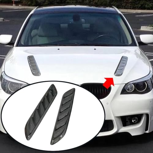 Grille d'aération décorative de capot en carbone pour VW Passat B6 et Golf - 4