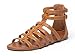 katliu Sandalias Gladiadoras Romanas de Mujer Flat Sandalias Marrón Gr.38
