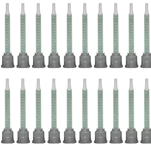 Mixing Nozzles Adhesive Cartridges Tip for 50ml Resin Mixer Adhesive Applicatior 16-Element, 3.6in, 1:1 & 2:1 ratios(20 Pieces)