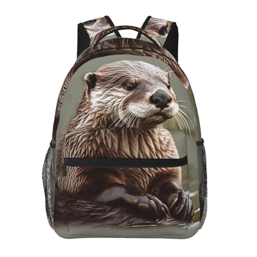 Sac à dos ordinateur loutre pour voyage et travail de 15,6 pouces