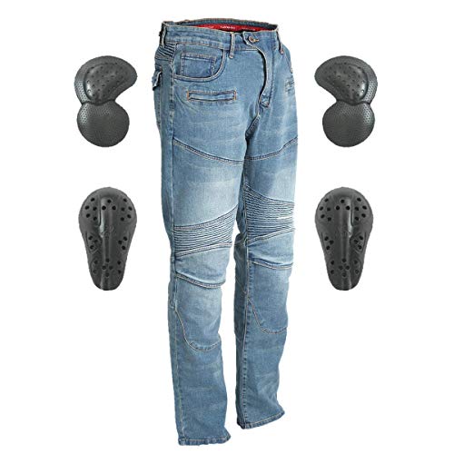 image for VNFOX Men & Women Motorcycle Riding Jeans, Motorbike Protective Pants,