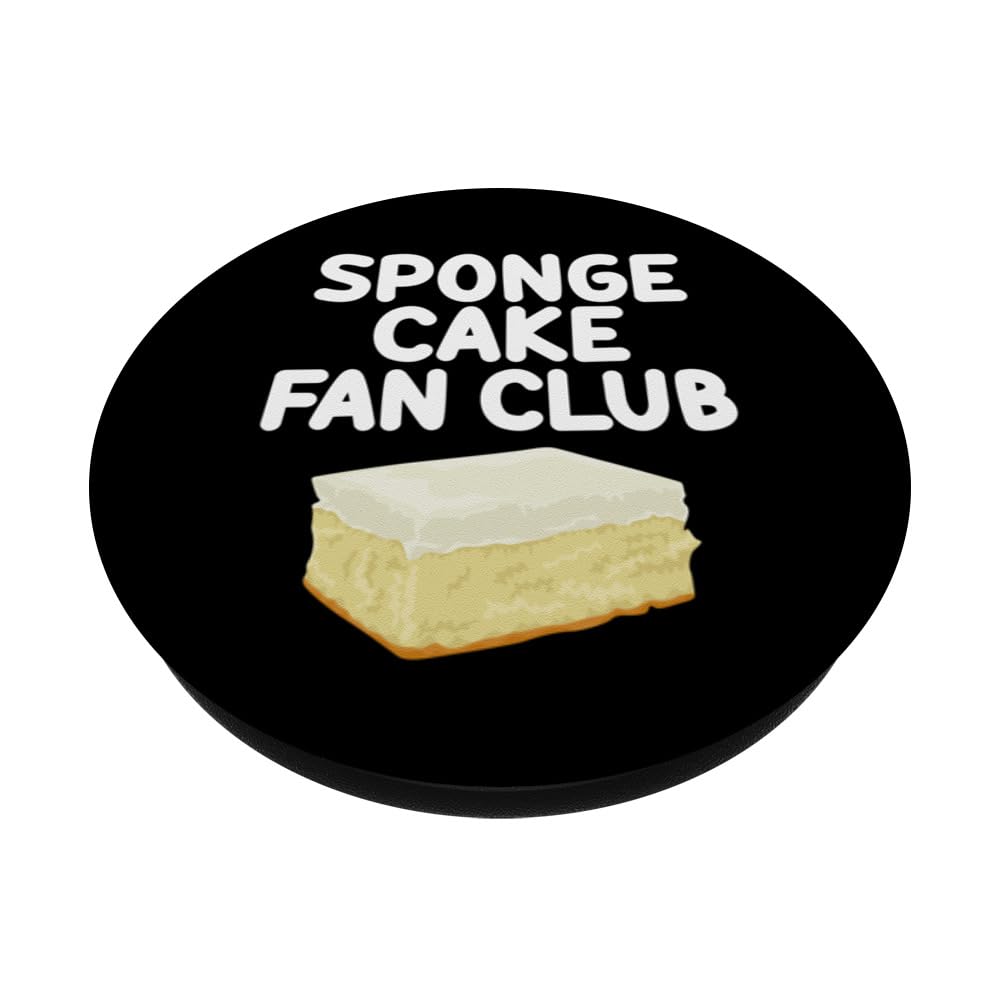 Sponge Cake Fan Club Classic Layer Desserts Tiramisu PopSockets Swappable PopGrip, Black - Image 2