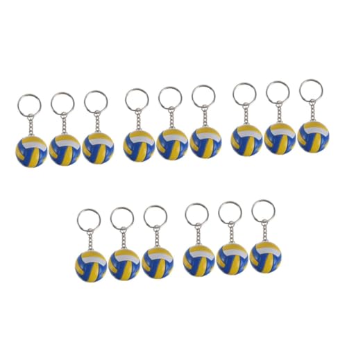 Porte-clés volley-ball et pendentifs décoratifs pour clés : lot de 15 pièces