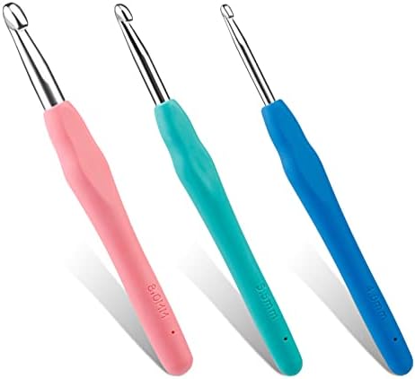 3 Sizes Crochet Hooks 4.0mm 5.5mm 8.0mm Crochet Hooks for Arthritic Hands