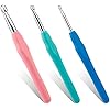 3 Sizes Crochet Hooks, Crochet Hooks for Arthritic Hands, 5.5 inch Long Ergonomic Crochet Needle with Soft Handle for Beginners and Crocheting Knitting Sweaters Scarves4.0/5.5/8.0mm