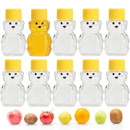 Kiuiom Botellas De Jugo Con Tapa, Botella Plastico Transparente, Botellas De Jugo Reutilizables,10pcs 60ml Botella De Bebida Transparente Vacía Para Zumos Batidos Bebidas