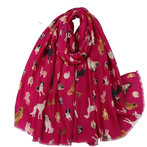 Scarves Silky Shawl Satin Scarf for Women Ladies Holiday Gift Long Scarf Lightweight Soft Sheer Cute Pet