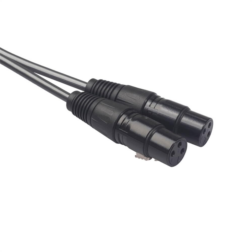 Audio Cable 2 XLR Female to 2 RCA Male Cable Dual Wire with Black PVC 1.5Meter