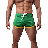 KAMUON Mens Sexy Built-in Pouch Running Bodybuilding Workout Gym Athletic Shorts (US S = Asian Tag L...