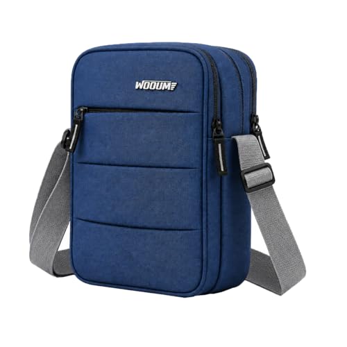 Image of Wooum Crossbody Sling Bag for Men & Women - Water-Resistant Side Shoulder Bag with 2 Main Compartments & Zipper Pockets - Perfect for Office, Travel & Daily Use