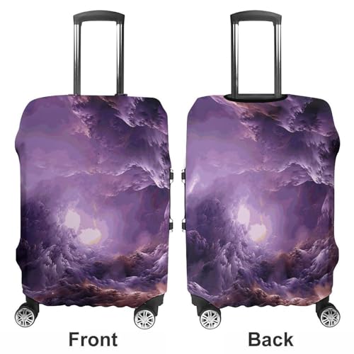 Housse de protection pour valise violette M bagage extensible - 3