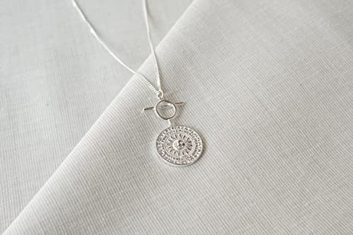 LUUK LIFESTYLE 925 sterling silver necklaces with pendants, modern design, women jewelry, gift idea, fashion accessory, 20”, elegant vintage style, boho look, festival style, silver and gold2