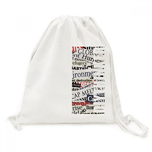 Sac à dos cordon voyage en toile sac de shopping imprimé motif original