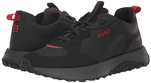 Image of HUGO Mens Running Style Mix Material Sneakers