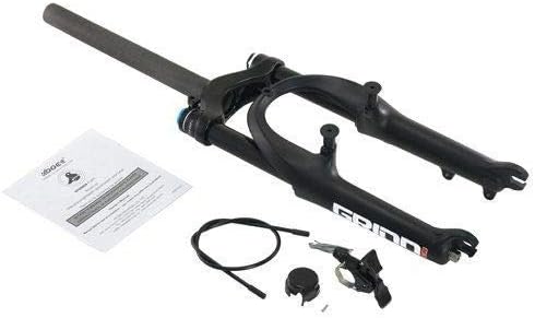 SPINNER Grind 20 Inches Suspension Fork 50 mm 1 1/8Inches Remote Lockout, Matte Black, ST1651