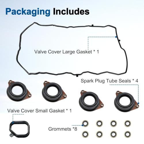 Image of Engine Valve Cover Gasket Set 12030-5A2-A01 Compatible with Honda Models